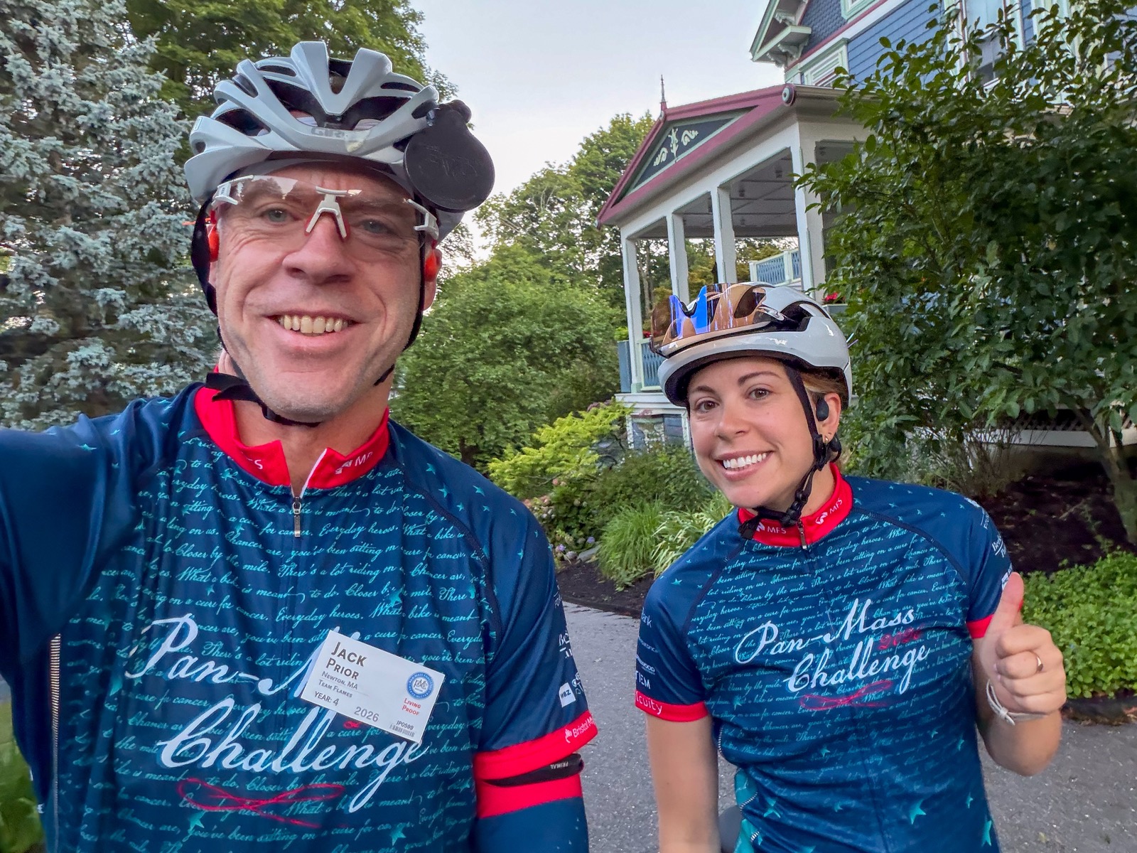Jack and Kayla in PMC jerseys before the start